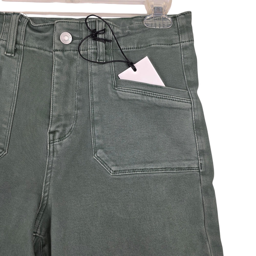 NWT Mica Jeans - Light Green High Waisted Wide Leg Womens Jeans - Picture 3 of 16